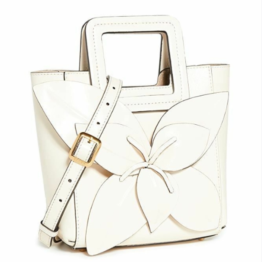 STAUD Mini Fleur Shirley Bag Cream